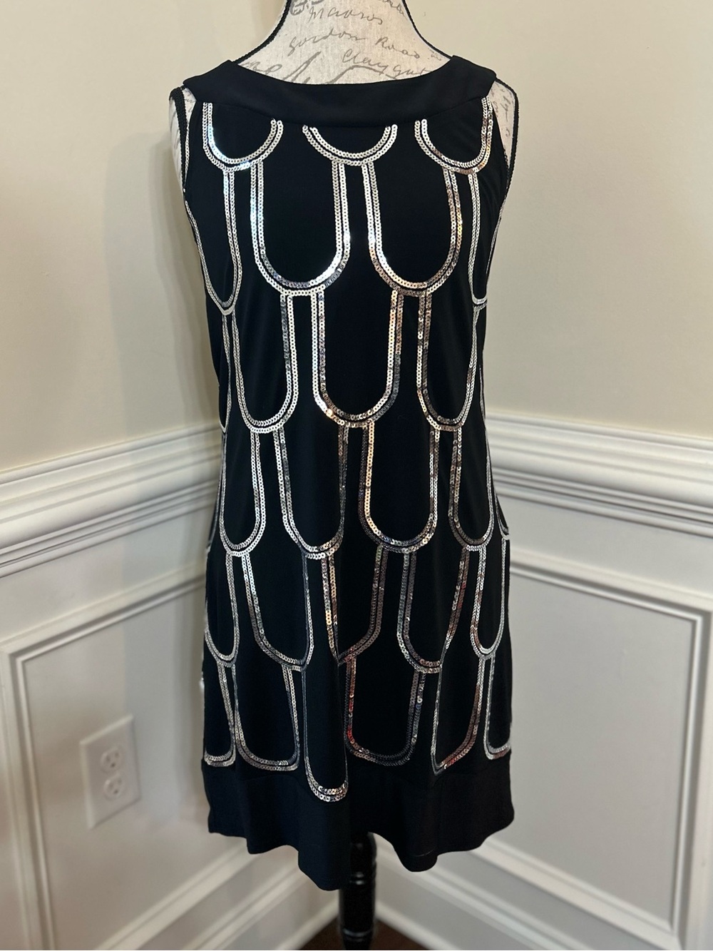 B Darlin Black Sequin‎ Embellished Mini Dress